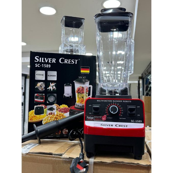 Professional Commercial Blender + Grinder Jar, 4500W Heavy Duty