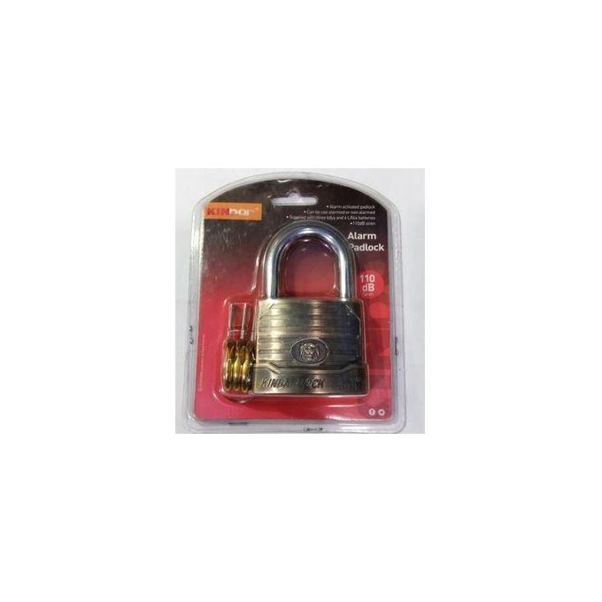 Kinbar Alarm Padlock Padlock With Loud Siren 110db Anti-Theft Locks High Quality Durable For Home And Office With 3 Keys